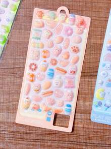 Cute 3D Cartoon Animal Crystal Stickers, Transparent Embossed Stickers, Fun Phone Case Decoration Stickers - Multicolor - View 7