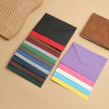 100Pcs Pure White Envelopes, Color Coated Paper Mini Envelopes For Invitations & Postcards Storage - Plain Envelope 105*155mm - View 3