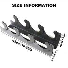 Vertical Wall-Mounted Barbell Rack Barbell Storage Rack Suitable For Barbell, Curl Bar Space-Saving Barbell Storage Rack, Weight Barbell Fixed Rack Suitable For Home Fitness Equipment - Black - View 1