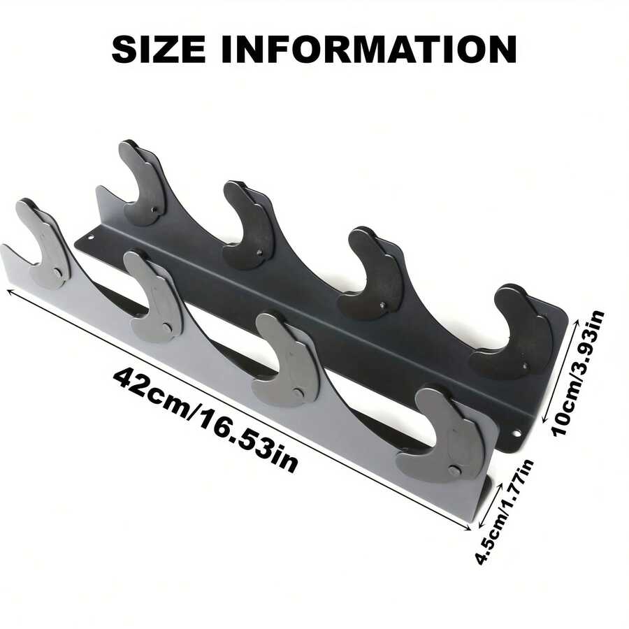 Vertical Wall-Mounted Barbell Rack Barbell Storage Rack Suitable For Barbell, Curl Bar Space-Saving Barbell Storage Rack, Weight Barbell Fixed Rack Suitable For Home Fitness Equipment - Black - View 1