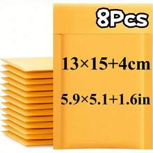 3/8/12/15/25pcs 5.9 Inch Kraft Paper Bubble Mailers, Thickened Self-Sealing Shipping Envelopes, Suitable For Back To School Season - Multiple Styles - View 18