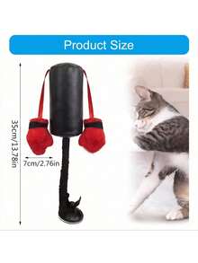 1pc Cat Boxing Target Ball And Silent Wool Prey Ball, Indoor Living Room Play And Bedroom Relaxation Entertainment, Suitable For Kittens And Adult Cats, Fun Training To Help Pets Release Energy, Popular Hot-Selling Pet Toy - Multicolor - View 5