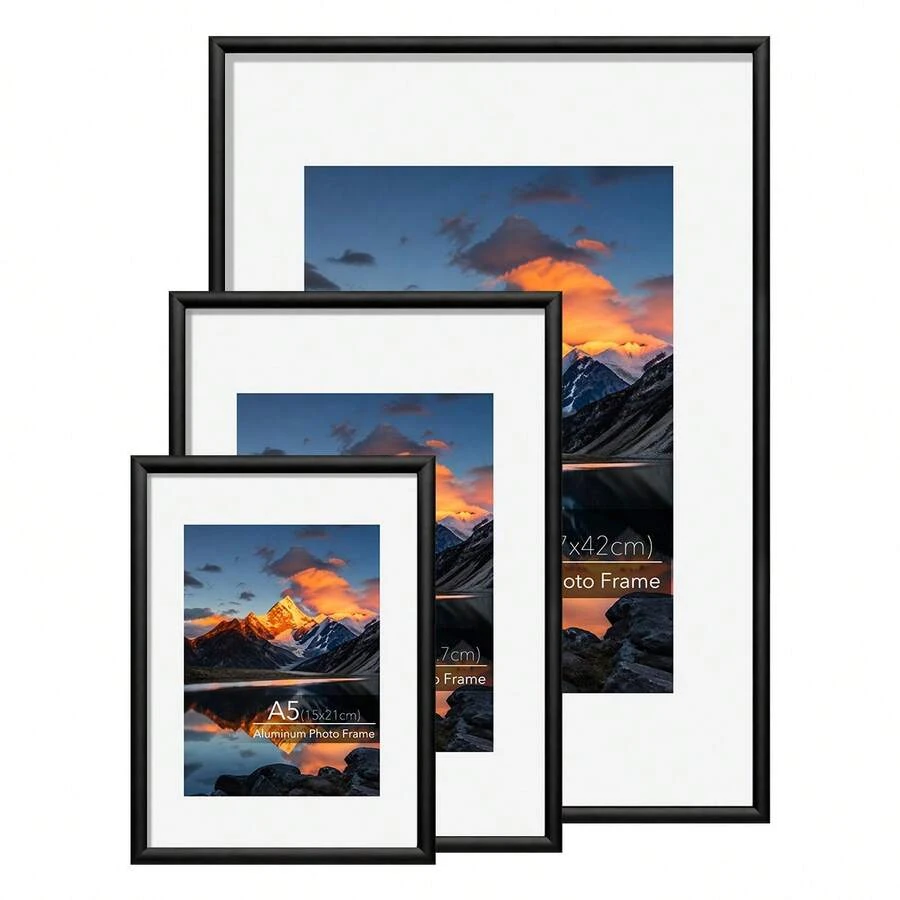 1/3件 30x40cm A3 A4 A5 30x30cm 20x25cm 鋁製相框,經典黑色金屬相框,金色極簡裝飾框,適用照片、海報、藝術品的鋁製相框,時尚牆面裝飾框,適合居家裝飾、藝廊牆、辦公室、客廳 - 多款式 - 查看 1