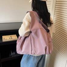 1件女款時尚防水大容量乾濕分離瑜伽健身包，多層隔層，便攜大容量運動包，戶外休閒行李包，附肩帶與手提 - 藕粉色 - 查看 10