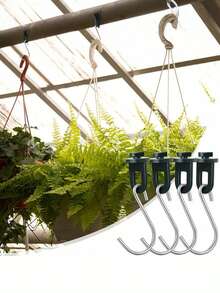 30Pcs/6Set Greenhouse Plant Fixing Clips With S-Hooks, Suitable For Hanging Plants Support, Indoor/Outdoor Gardens And Balconies, Potted Plants And Vines, Hanging Tools, Flower Pot Hanging Accessory, Plant Hooks And Hangers - Multicolor - View 1
