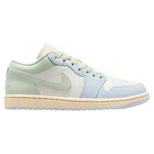 Nike Air Jordan 1 Low Women's Shoes Sail/Jade Aura/Aura/Muslin DC0774-108 | Low-Top Versatility, Everyday Wearable - 青色 - 查看 1