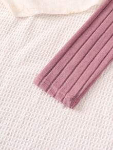 Purechapter Girls 2-Piece Set Casual Solid Color Ribbed Tank Dress And Long Cardigan, Suitable For Daily Casual Outdoor Wear, Girls Autumn Outfit - Rusty Rose - View 5