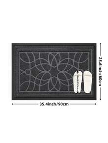 DAJIANG Polypropylene Rubber Doormat, Semi-Circular, Striped Vintage Modern Style, Mud Scraper, Non-Obstructive, Easy To Clean, Suitable For Outdoor And Indoor Entryway - 1PC - Grey - View 13