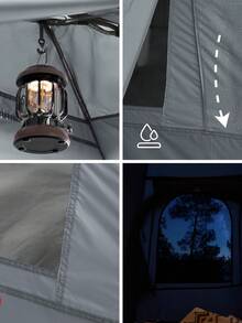 SoBuy Camping Tent With Air Mattress And Accessories, 1-Person Trekking Tent With Frame 193.5x86x160 Cm - A - View 9
