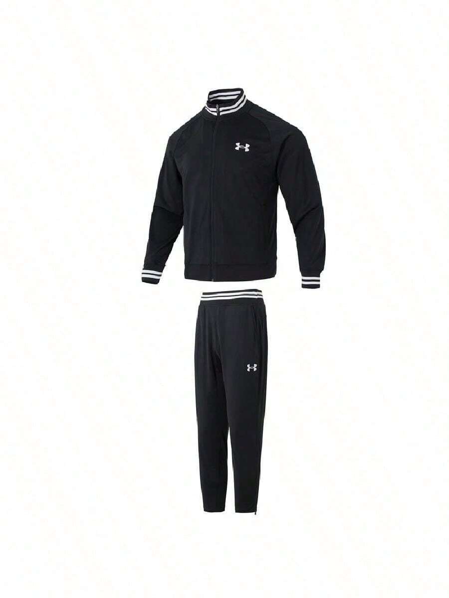 Under Armour Bộ đồ thể thao nam nữ APAC EF Track Suit-BLK Mẫu mới hè 2026 Áo khoác cổ đứng quần dài bo gấu bộ 2 món 1389369-001 - màu đen - Xem 1