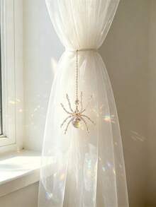 1pc Halloween Christmas Crystal Spider Suncatcher, Beaded Spider Pendant Crystal Prism, Rainbow Maker Window Hanging Decor, Home Indoor Tree Party Decoration - Crystal Spider - View 5