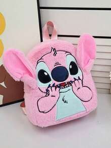 New Fashionable Cute Stitch Backpack Suitable For Travel And Work, Plush Stitch Color-Matched Backpack For Men And Women - Multicolor - View 5