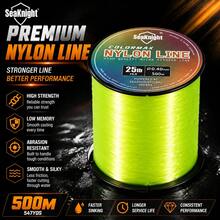 SeaKnight 500m Colormax 尼龍釣魚線 6–35LB NT10 材質 高強度 低記憶 鯉魚釣魚線 - 黃色 - 彩色 - 查看 1