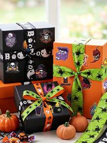 50Pcs Cute Cartoon Dark Spooky Ghost Halloween PET Stickers Decals For Laptops Phones Skateboards Water Bottles Skateboards & DIY Crafts Stickers - Multicolor - View 9