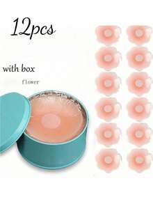 2/12pcs Reusable Invisible Seamless Nipple Covers, Non-Slip, Suitable For Various Occasions - Baby Pink - View 17