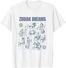 Zodiak Dreams Retro Zodiac Pattern T-Shirt - White - View 7