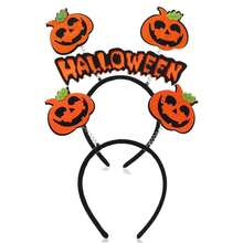 1pc Halloween Letter Pumpkin Headband, Felt Jack-O'-Lantern Pumpkin Headband, Fun Holiday Cosplay Party Women's Hair Accessory, Candy House Photo Prop - One Size Fits All - View 1