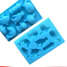 Engraved Packaging Box & Bag & Ribbon & Decorative Tools 3D Food Paper Cake Spatula & Scraper Handmade Art DIY Silicone Tool Set, Silicone, Non-Stick, Easy Release, Heat-Resistant, Reusable Silicone Ice Cube Mold - Multicolor - View 5