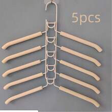 5 piezas Perchas metálicas gruesas ahorradoras de espacio, diseño multicapa 5 en 1 con almohadillas de espuma antideslizante, adecuadas para abrigos, suéteres, trajes y camisetas - Multicolor - Ver 18