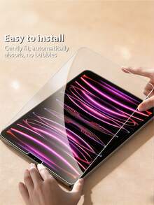 2 piezas Protector de pantalla de vidrio templado HD para tableta, dureza 9H, a prueba de explosiones, resistente a arañazos, fácil de pegar, compatible con Samsung Galaxy Tab S10 FE A11+ S11/Compatible con iPad Air Pro 11 pulgadas (5.ª/6.ª/7.ª/8.ª/9.ª/10.ª/11.ª/12.ª 2026/2025/2024 modelo)/Compatible con Xiaomi/Compatible con Huawei Matepad/Honor, película de protección sin burbujas con adsorción automática - transparente - Ver 8