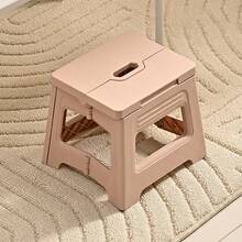 1pc Plastic Portable Folding Stool, Outdoor Handheld Stool, Fishing Stool, Camping Compact Stool - Multicolor - View 4