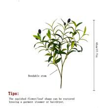 1/3 Pcs Artificial Olive Branches Fake Olive Leaves Artificial Plants Olive Leaf Tree Decor Greenery Spray For Tall Vase Home Living Room Wedding Decor Table Decor Home Decor Christmas Decor Room Decor Christmas - Green - View 2