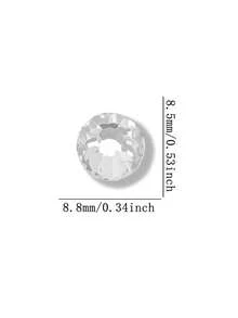 2000pcs/Pack 3MM Colorful Rhinestones, European & American Style 3D ABS Resin Flat Back Rhinestones, Shiny Nail Art Rhinestones, Multi-Functional DIY Colorful Rhinestones, Suitable For Nail Art DIY, Handmade Crafts, Phone Case Decoration - Multicolor - View 9