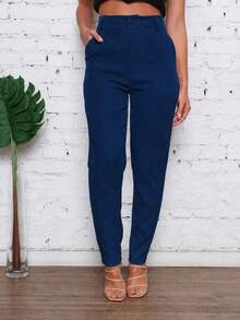 LULU RUNM Women's Clothing/ Wide Leg Pants/ Tailoring - Azul Marino - Ver 1