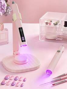 New Portable Mini Magnetic Handheld Nail Lamp Set, Professional Nail Salon Fast Drying, New Nail Straight Lamp UV Curing Light Fast Drying 2-Gear Timer Nail Baking Lamp Home Portable Handheld Nail Lamp - Multicolor - View 6