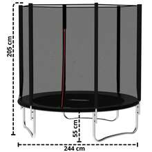 Joykoo Kids Trampolines - Black - View 4