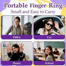 3/2/1pc Sensory Rings With Tactile Beads, Random Color, Stress Relief Design, Adjustable Rings, Multi-Color Gradient, Can Be Used As Finger Massager, Various Styles Tactile Bead Stress Relief Rings - Multicolor - View 7