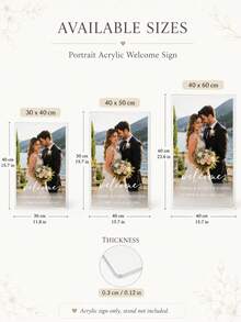 Photo Wedding Welcome Sign, Wedding Rehearsal Sign, Modern Wedding Sign, Acrylic Welcome Sign, Wedding Photo Sign, Welcome To Our Wedding - Multicolor - View 5