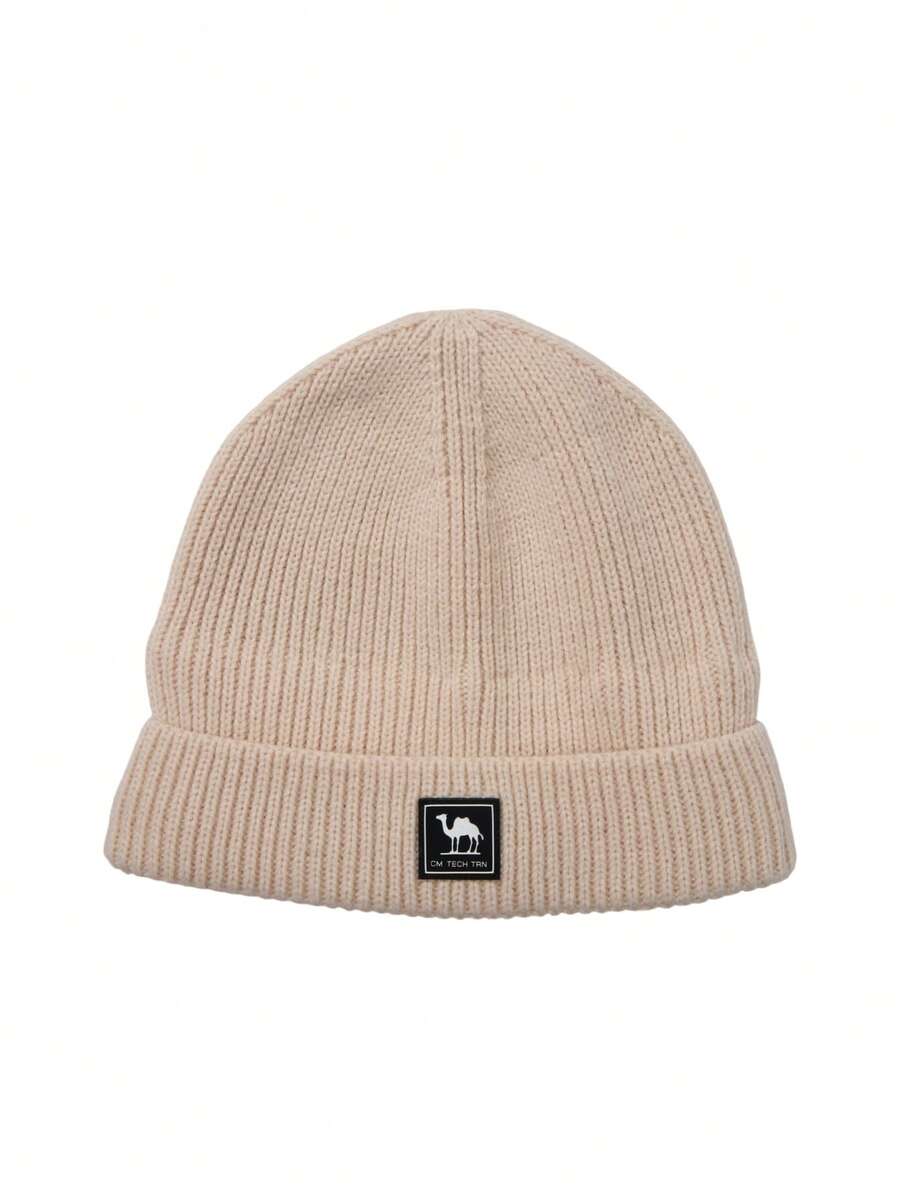 CAMEL CROWN Topi Rajut Unisex, Topi Hangat Tahan Angin Serbaguna untuk Semua Musim, Topi Tengkorak Ukuran Besar - Aprikot - View 1