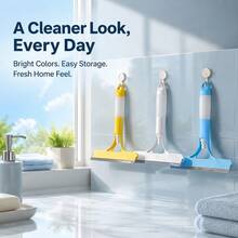 3-In-1 Multifunctional Glass Squeegee With Spray, Wipe And Squeegee Functions, Efficient Cleaning Tool For Windows, Mirrors And Bathroom Glass, One-Pole Design For Enhanced Cleaning Efficiency - Multicolor - View 2