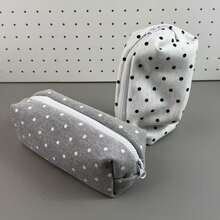 Polka Dot Pencil Case, Large Capacity Minimalist Stationery Storage Bag, Portable Makeup Bag & Toiletry Bag - Polka Dot - View 5