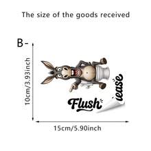 1件裝可愛卡通動物馬桶水箱貼紙，附「Please Flush」文字，防水可移除自黏式PVC貼紙，適合居家、Airbnb與飯店共用浴室裝飾 - 馬桶貼紙 - 查看 15