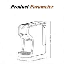 CAFELFFE Capsule Coffee Machine 20BAR Hot And Cold Brewing,Compatible With D* And N* Capsules/Ground Coffee,Descaling Function,3-In-1 600ml Removable Water Tank,One-Touch Extraction High-Efficiency Brewing System Coffee Machine For Home,Office - UK Plug(220-240V) - View 2