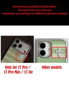 3D白色十字條紋銀色邊框手機殼，適用於 iPhone 17 Pro Max 17 Pro 16 Pro Max 15 14 13 Pro Max 14 Plus 15 Plus 16 Plus 13 15 17 16，Y2K極簡甜美風，防震軟殼裝飾背蓋 - 灰白條紋 - 查看 6