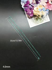 35cm Crystal Clear Acrylic Single Point Crochet Hooks, 4.0-10.0mm 7 Sizes Color-Coded, Transparent Rainbow Smooth Lightweight Plastic Knitting Needles For Autumn/Winter Christmas DIY Handmade Gifts - Plastic Single-piece Sweater Needle - View 11