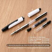 1pc MAJOHN A2 Retractable Fountain Pen, Lightweight Press-Type Pen, Extendable Nib, Smooth Cute Practice Pen, Fun Ergonomic Grip, Back To School Office Desk Accessory, Daily Work Pen, Father's Day Gift - Multicolor - View 6