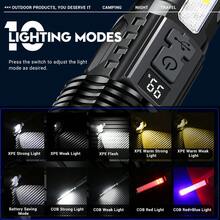2pcs Rechargeable High Power Zoomable LED Flashlight With Power Display, Portable Flashlight For Outdoor Camping Night Fishing Home Emergency - Flashlight - View 5