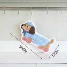 Toalla de Mano con Forma de Perro de Dibujos Animados.Súper Absorbente y de Secado Rápido, Apto para Limpiar las Manos en Baños y Cocinas - Azul - Ver 3