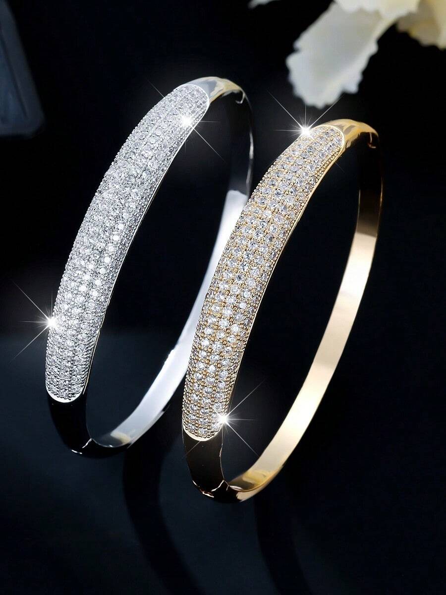 1pc European & American Luxury Classic Exquisite Women's Bracelet, Suitable For High-End Evening Party, Wedding, Versatile Wear Jewelry - Bracelet - View 1