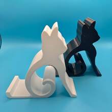 Universal Phone And Tablet Stand, Suitable For Bed, Office, Car Use, Cute Cat And Dog Design, Hands-Free Video Call, Pet Lover Must-Have Fun Shaped Phone Holder, Christmas Gift Phone Stand, Halloween Phone Stand - Multicolor - View 2