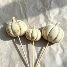 1pc 3-Piece Pumpkin Patch Silicone Mold, DIY Resin, Clay, Pottery, Plaster Pumpkin Plug-In For Autumn, Thanksgiving, Halloween Party Decoration, Suitable For Various Resin Handmade Crafts - White - View 7
