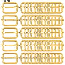 50pcs 1 Inch Metal 3-Position Adjustable Buckles, Rectangular Adjustable Webbing Sliders, Suitable For Keychains, Lanyards, Handbags, Fasteners, Straps, Backpacks And Leather Hardware Accessories - One Size - View 10