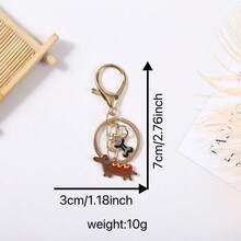 Spot New Leopard Pattern Love Bag Pendant Pendant Keychain Hand-Woven Lanyard Key Chain Pendant - Multicolor - View 4