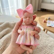 6 Inch Sleeping Silicone Reborn Doll Handmade Lifelike Newborn Baby Girl Toy(Anatomically Accurate) - Silicone Doll - View 1