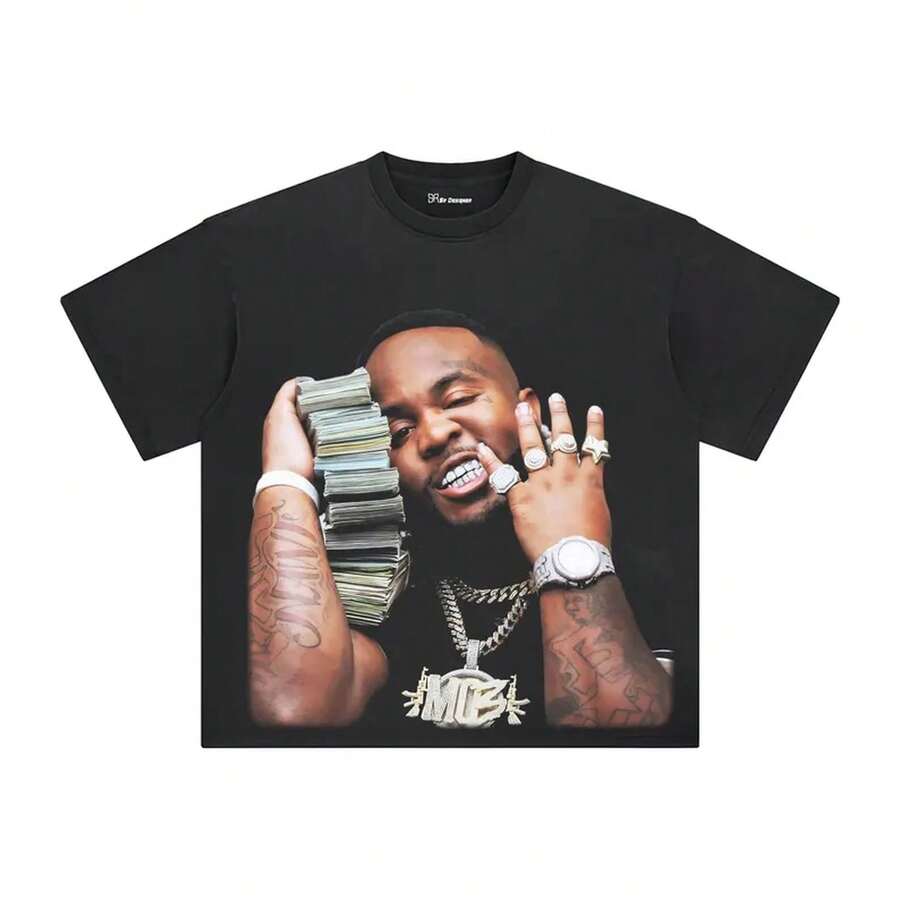 Men Sports Tees & Tanks - 黑色 - 查看 1