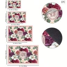 1pc Camellia Pattern Printed Diatomaceous Earth Kitchen Dish Drying Mat, Absorbent Dish Drying Pad, Coffee Machine Mat, Dishwashing Mat, Sink Mat, Kitchen Countertop Protector, Suitable For Cups, Plates, Tableware And Kitchen Decor - Multicolor - View 11